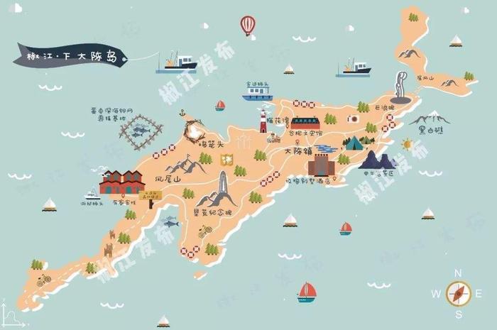 大陈岛旅游二日多少钱/船票时刻表/景点分布图