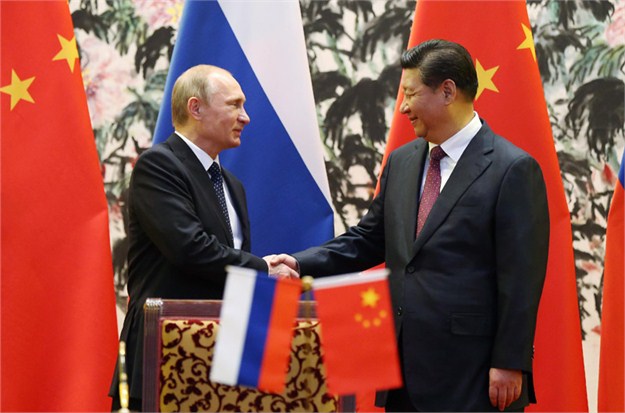 普金总统与习近平主席会晤